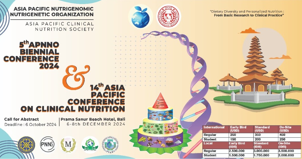 5th APNNO BIENNIAL CONFERENCE 2024 & 14th ASIA PACIFIC CONFERENCE ON CLINICAL NUTRITION